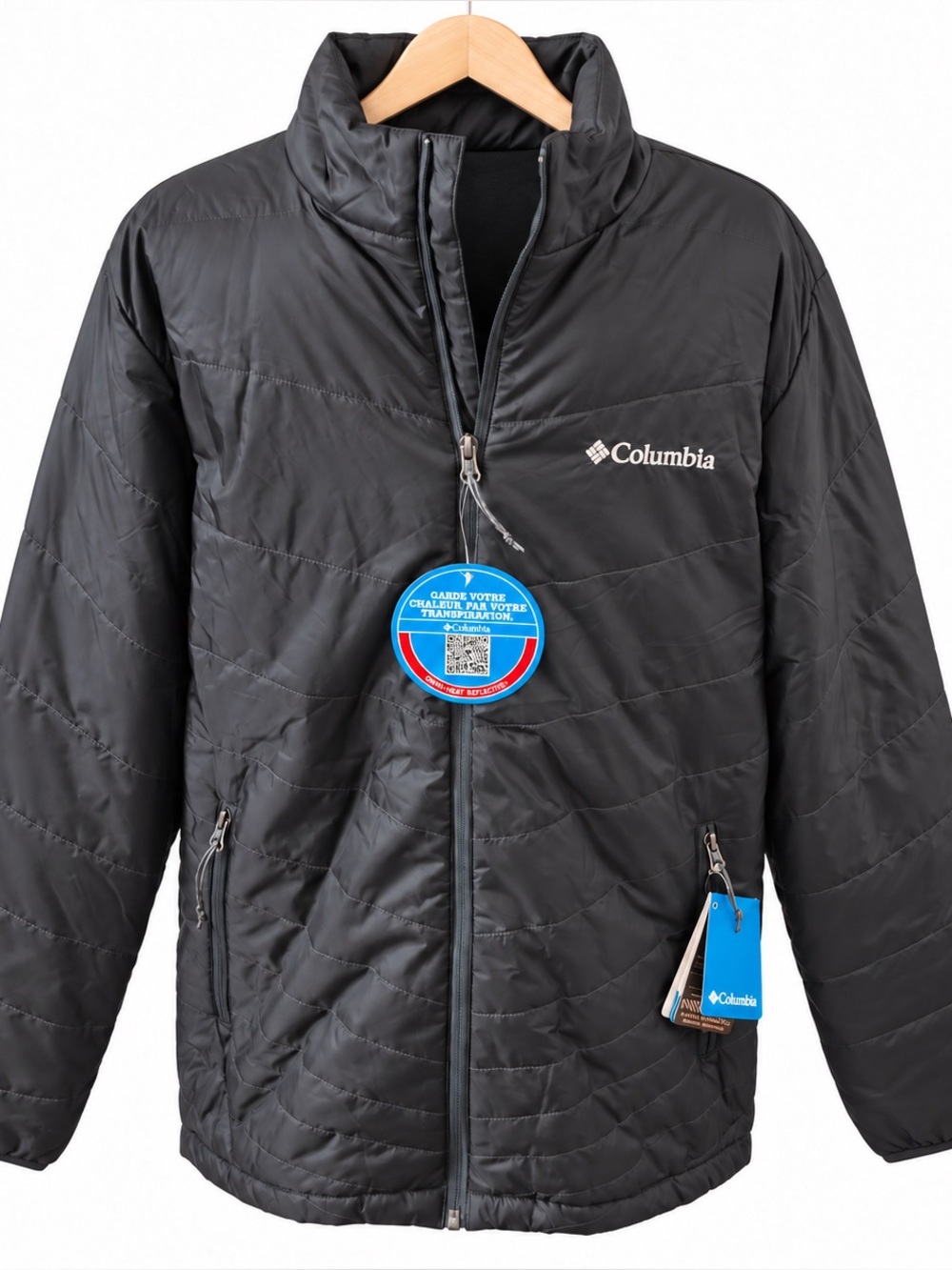 NWT Columbia Men’s Medium Mighty Lite Omni-Heat Puffer Jacket Black